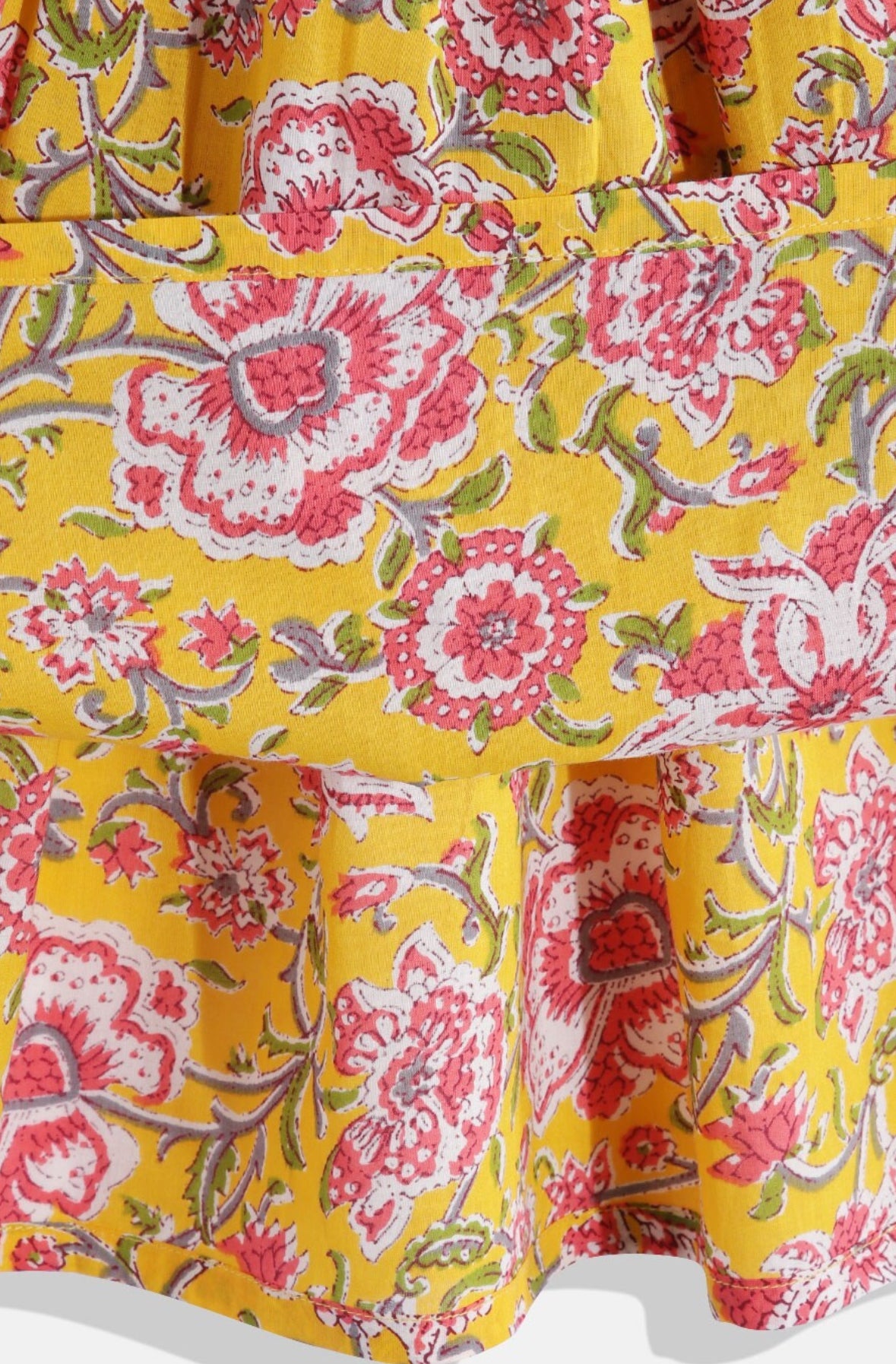Floral Print A-Line Cotton Dress Indo-Silae