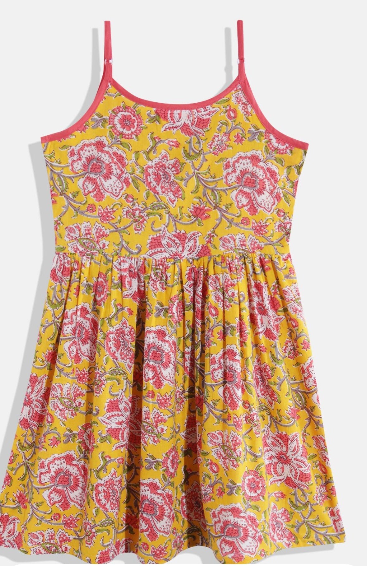 Floral Print A-Line Cotton Dress Indo-Silae