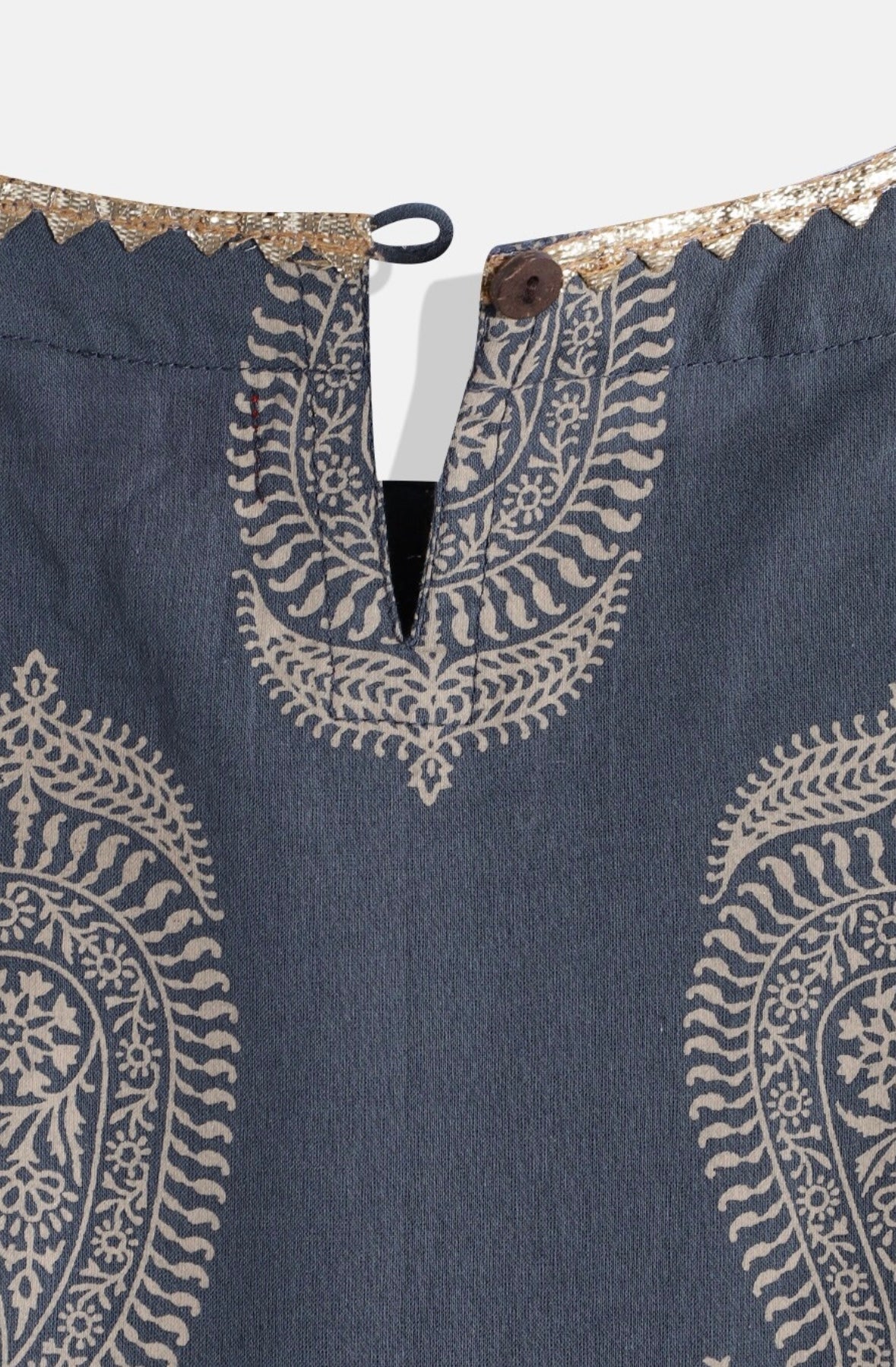 Ethnic Motifs Printed Pleated Gotta Patti Kurta with Sharara Indo-Silae