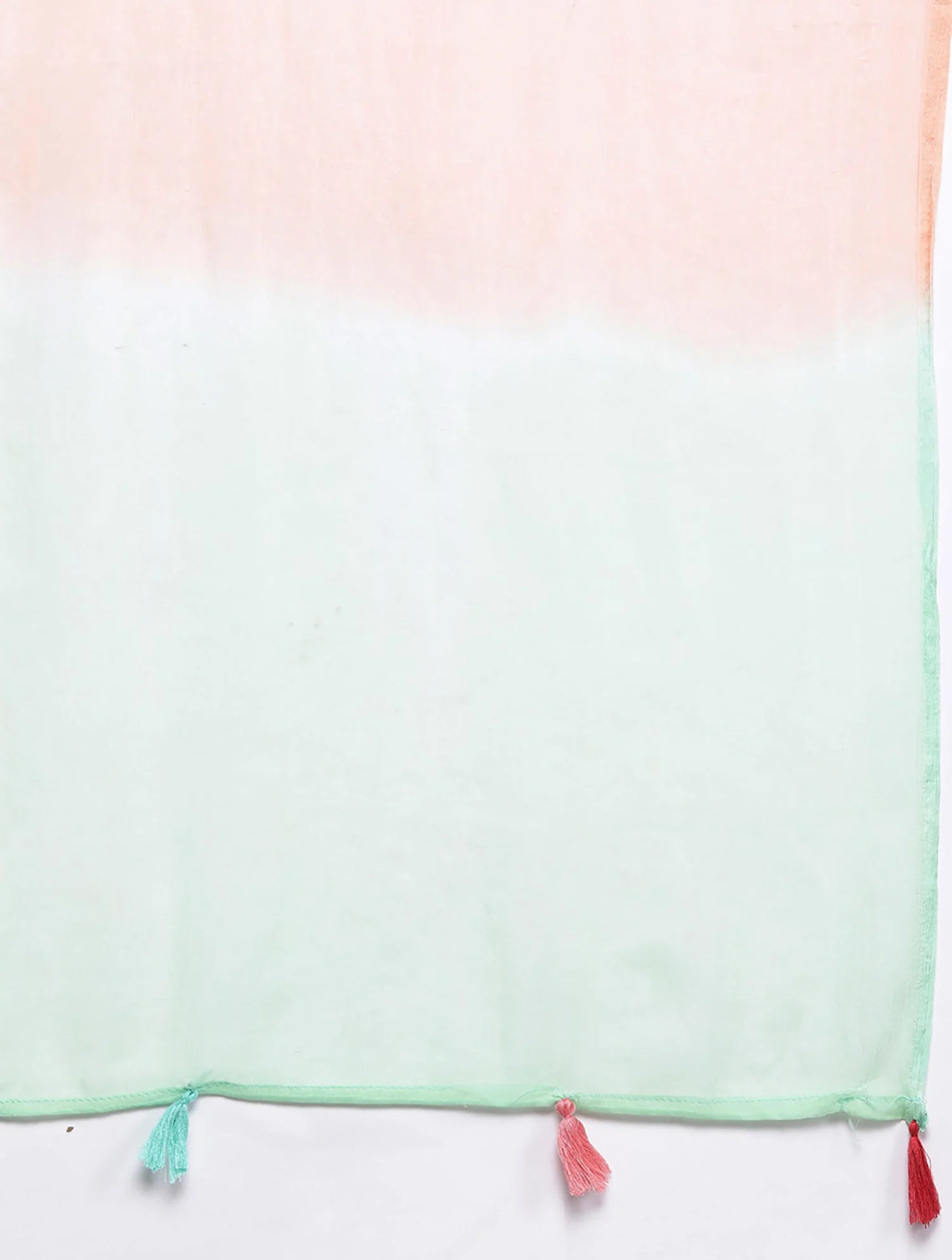 Sea Green Embroidered Ethnic Straight Kurta Trousers With Dupatta Set Indo-Silae