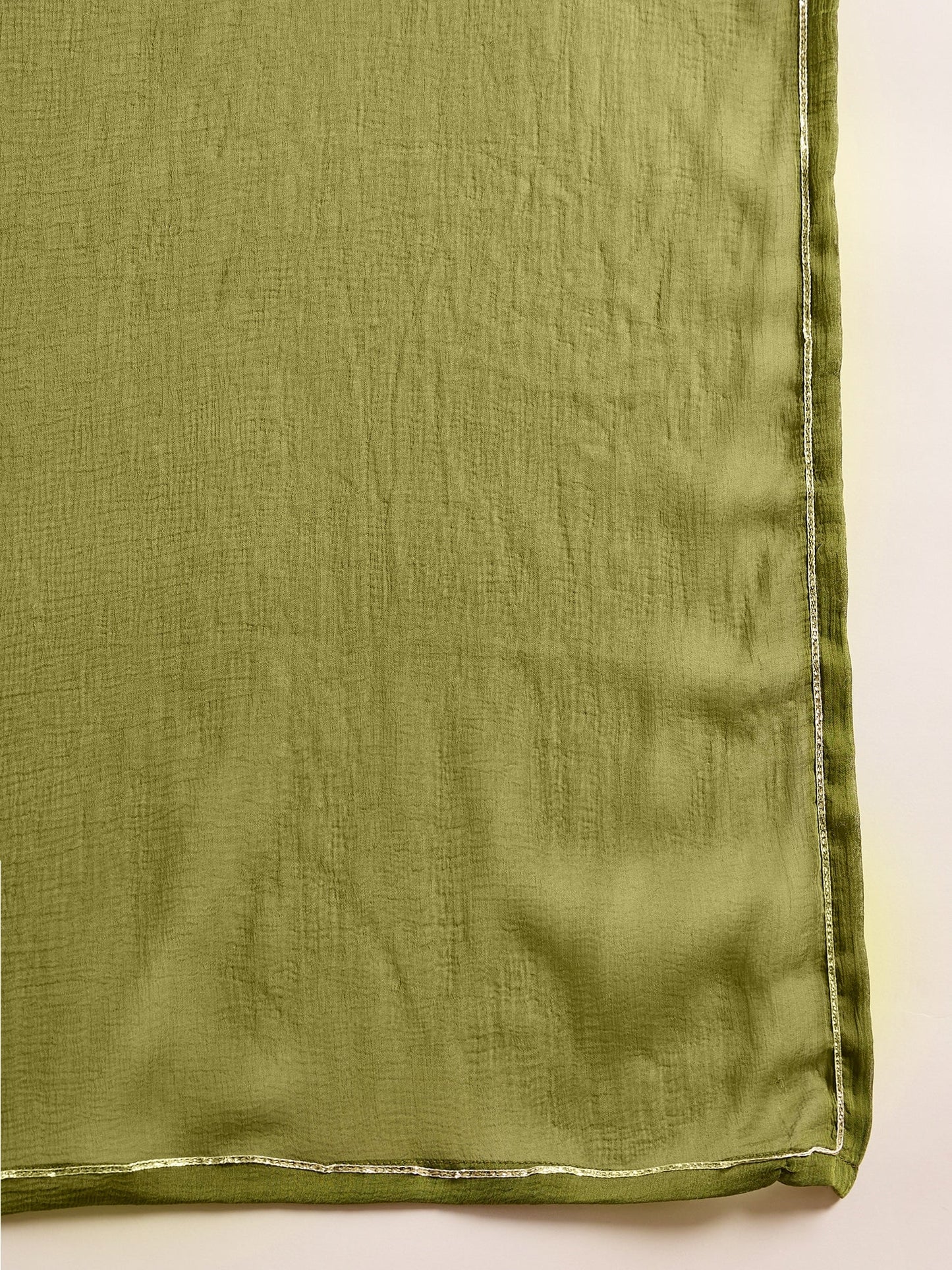 Indo Era Green Printed Straight Kurta Sharara With Dupatta Set