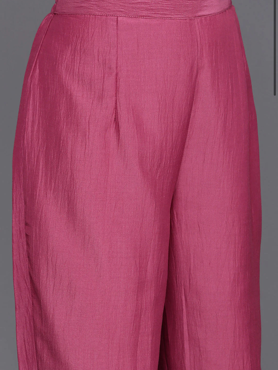 Pink Embroidered Straight Kurta Trousers With Dupatta Set Indo-Silae