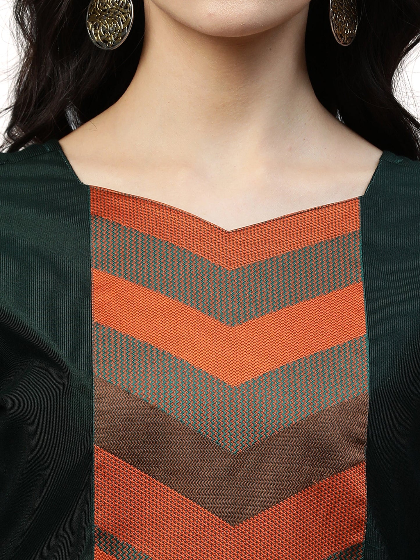 Indo Era Green Solid Straight Kurta Palazzo with Dupatta Sets