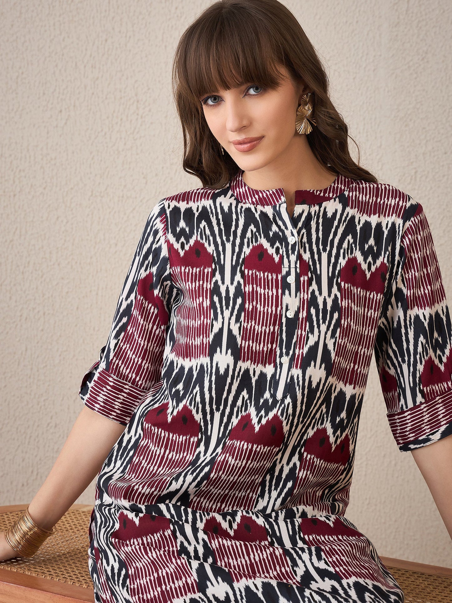 Multi Printed Straight Kurta Palazzos Set