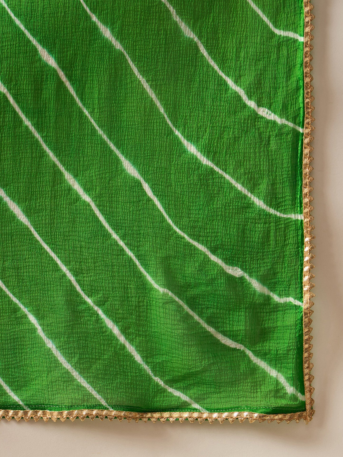 Indo Era Green Printed Straight Kurta Trousers With Dupatta set