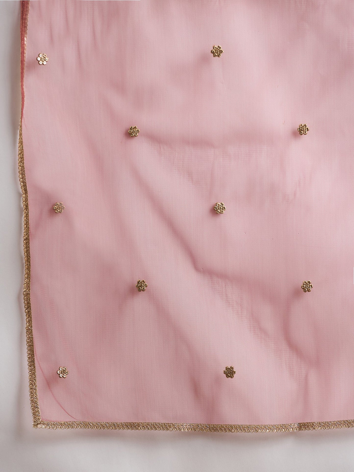 Mauve Embroidered Straight Kurta Trousers With Dupatta Set
