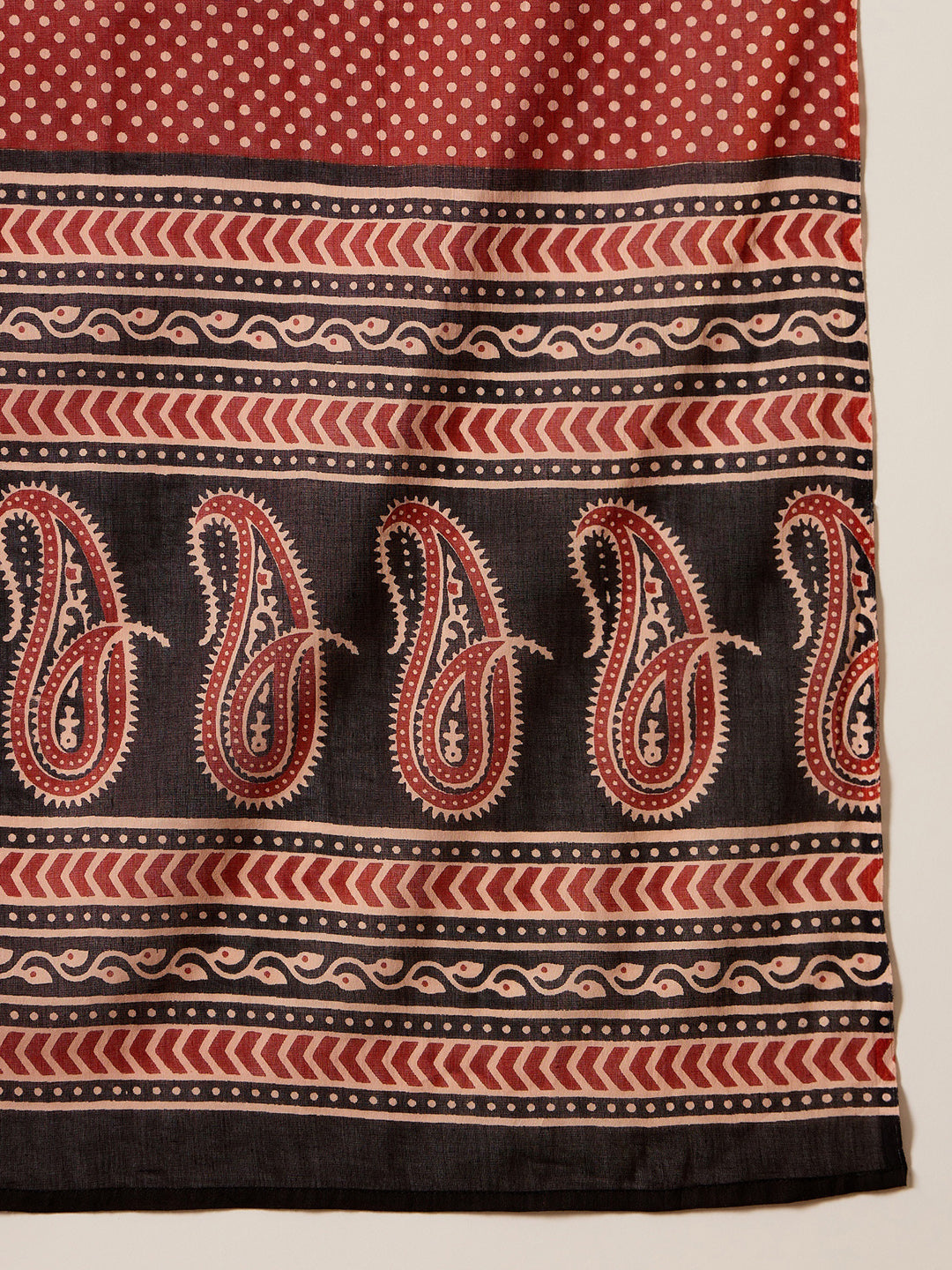 Indo Era Black Printed Straight Kurta Trousers With Dupatta set