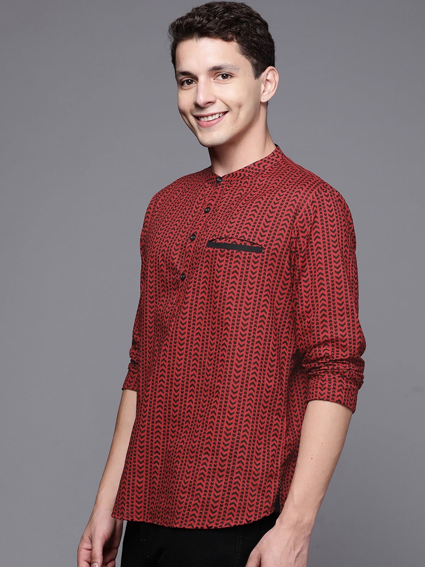 Maroon Polka Dots Cotton Straight Kurtas