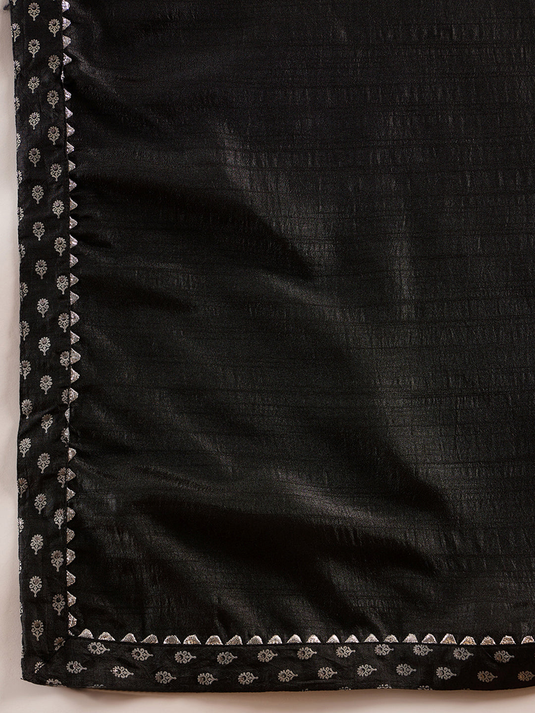 Indo Era Black Printed A-Line Kurta Trouser with Dupatta set