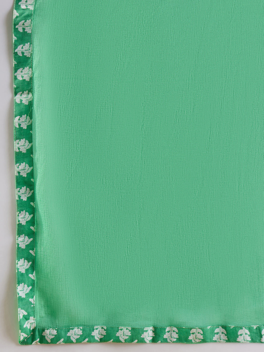 Indo Era Green Printed A-Line Kurta Trousers With Dupatta set