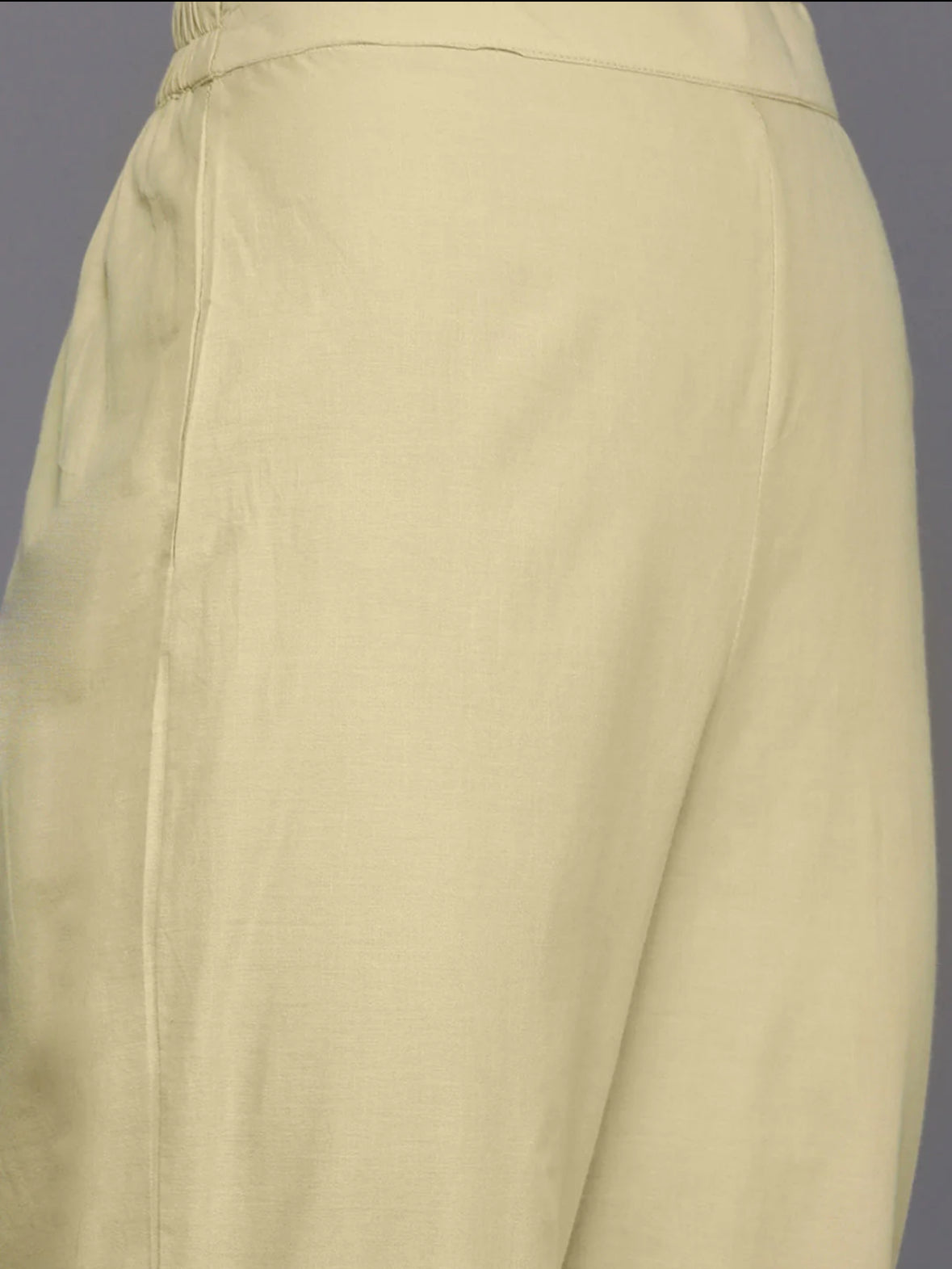 Cream Floral Embroidered Regular Thread Work Linen Kurta with Trousers & Dupatta