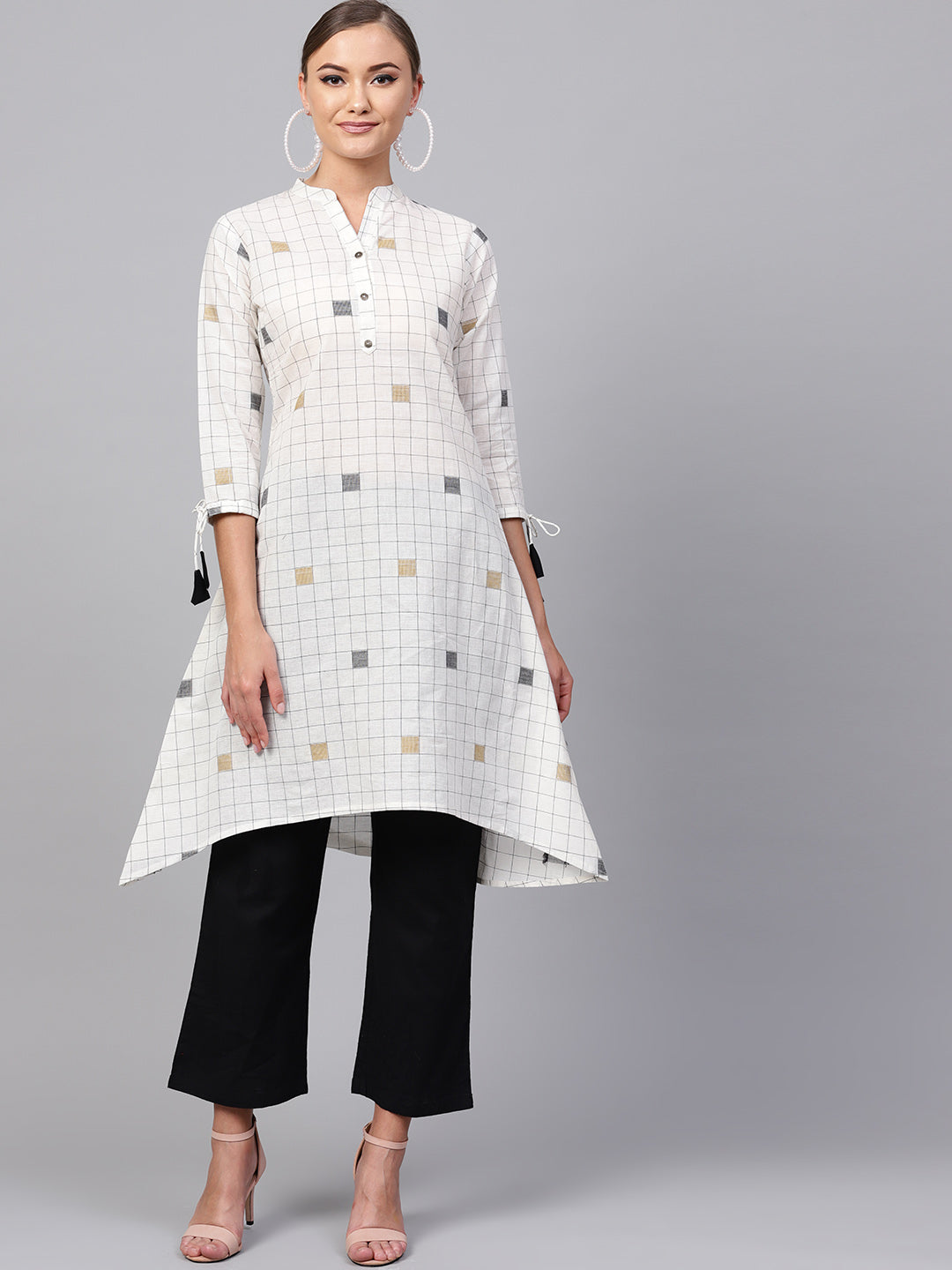Indo Era cream south cotton Saga High-Low Kurta