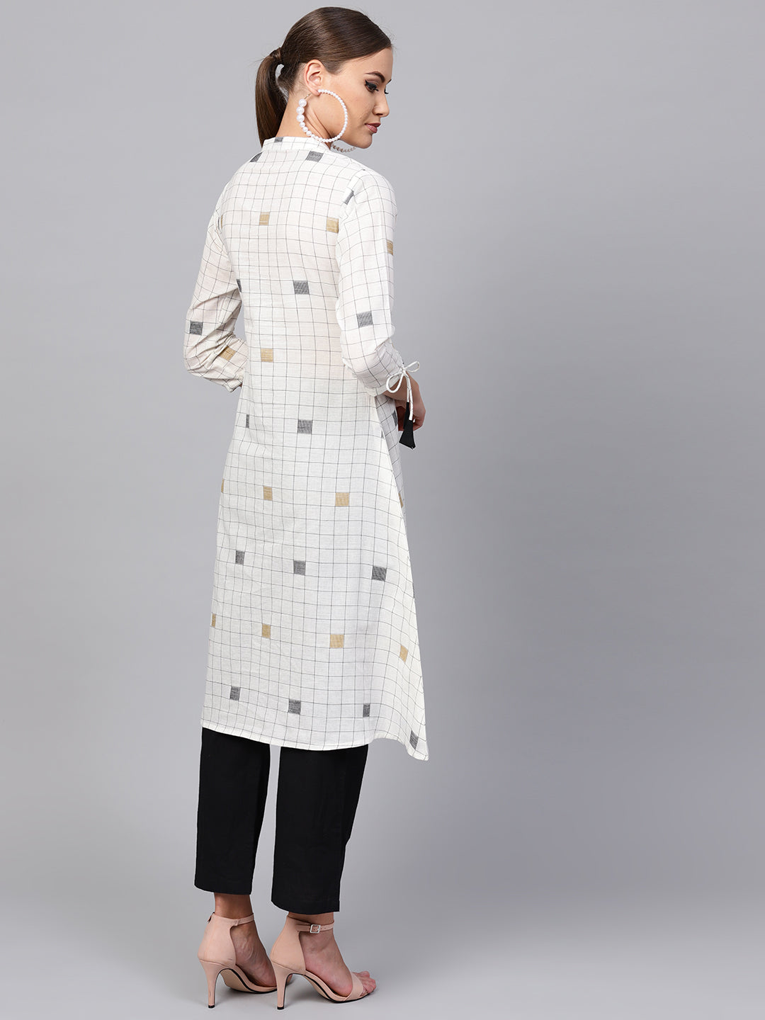 Indo Era cream south cotton Saga High-Low Kurta