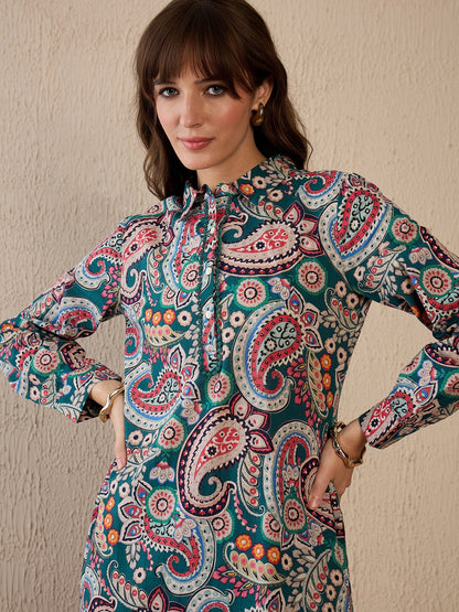 Multi Printed Straight Kurta Salwar  Set