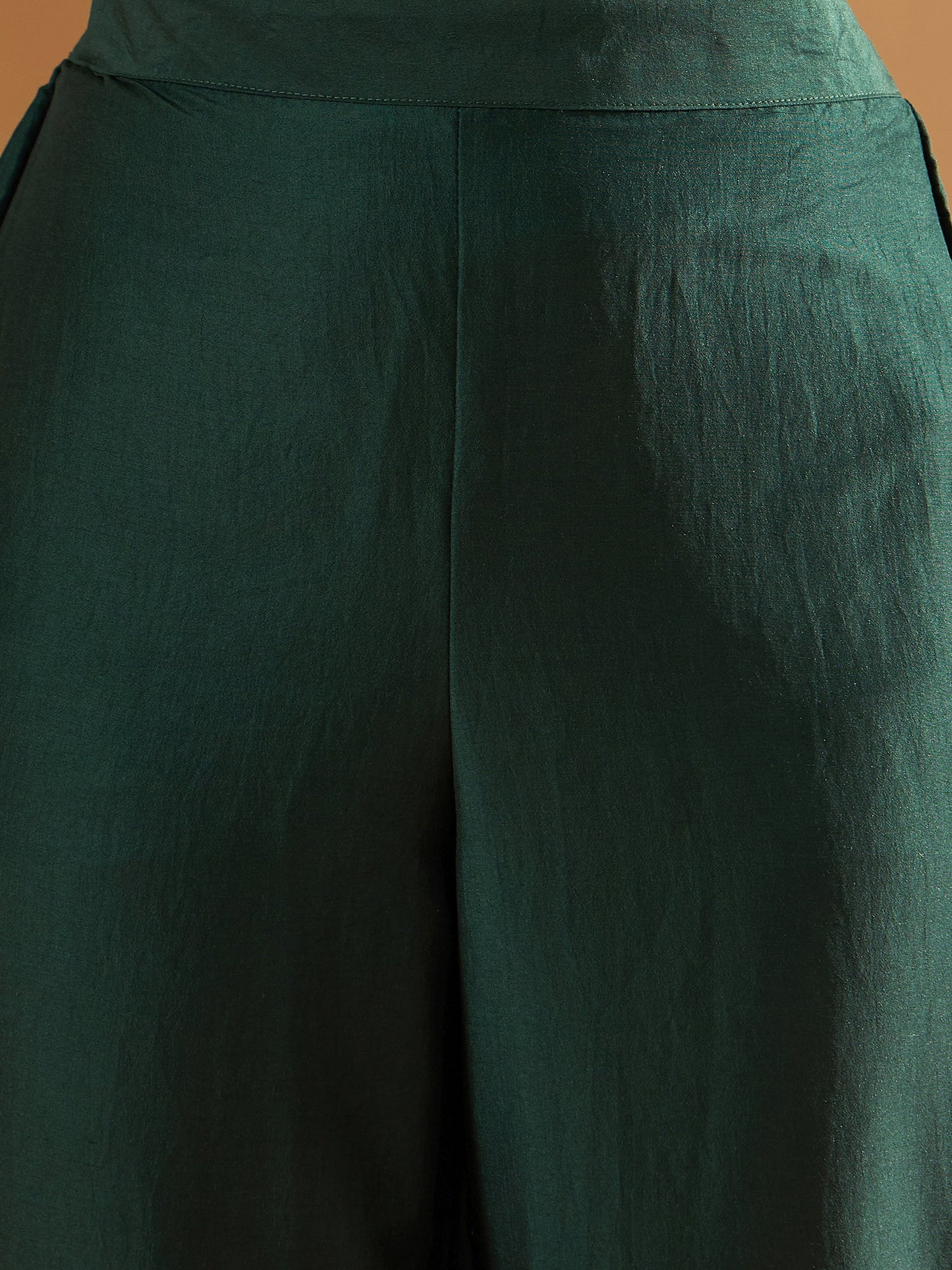 Indo Era Green Embroidered Straight Kurta Trousers With Dupatta set