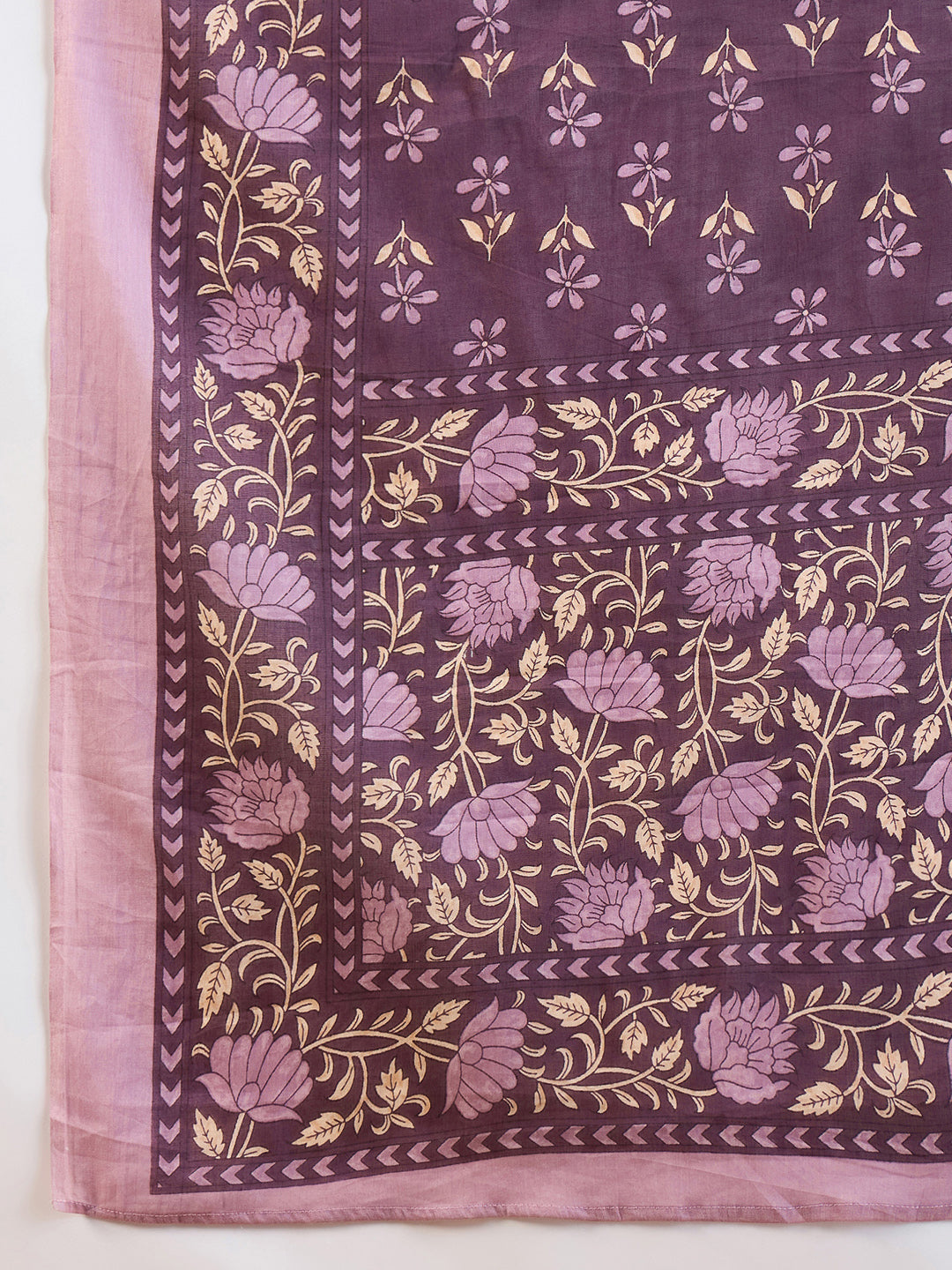 Indo Era Burgundy Yoke Design Straight Kurta Salwar With Dupatta set