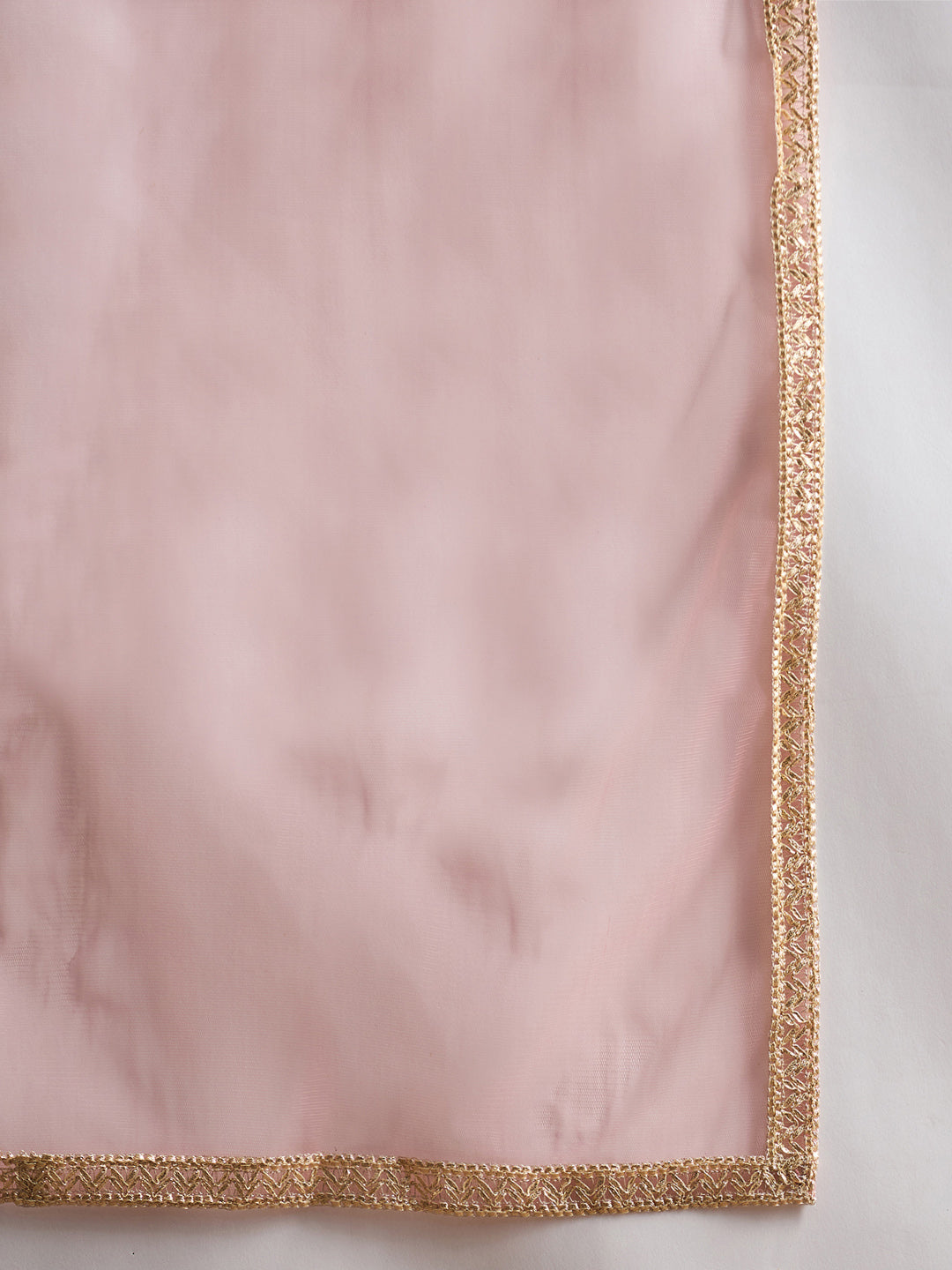 Mauve Embroidered A-Line Kurta Trousers With Dupatta set
