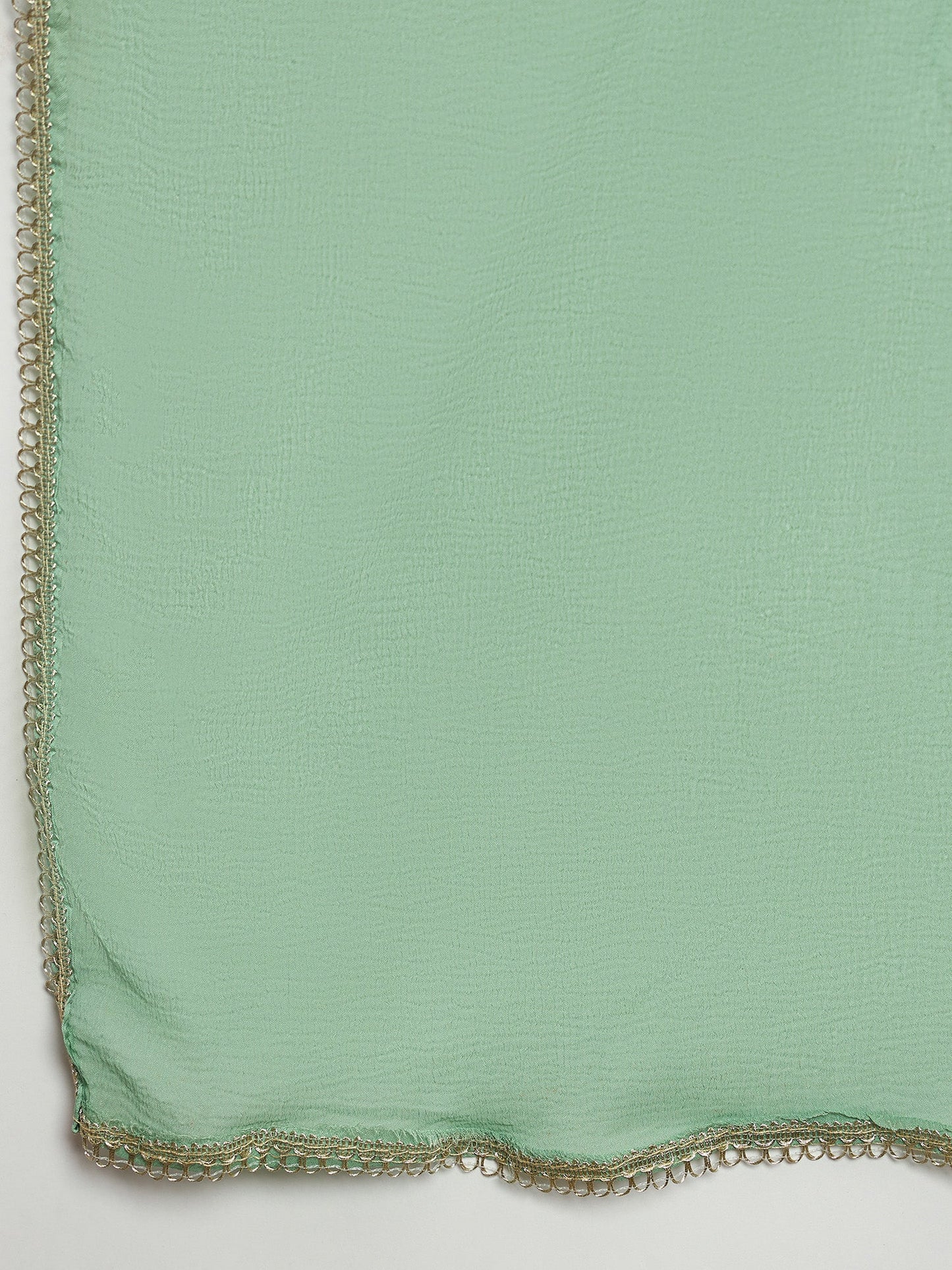 Indo Era Green Embroidered Straight Kurta Trousers With Dupatta Set