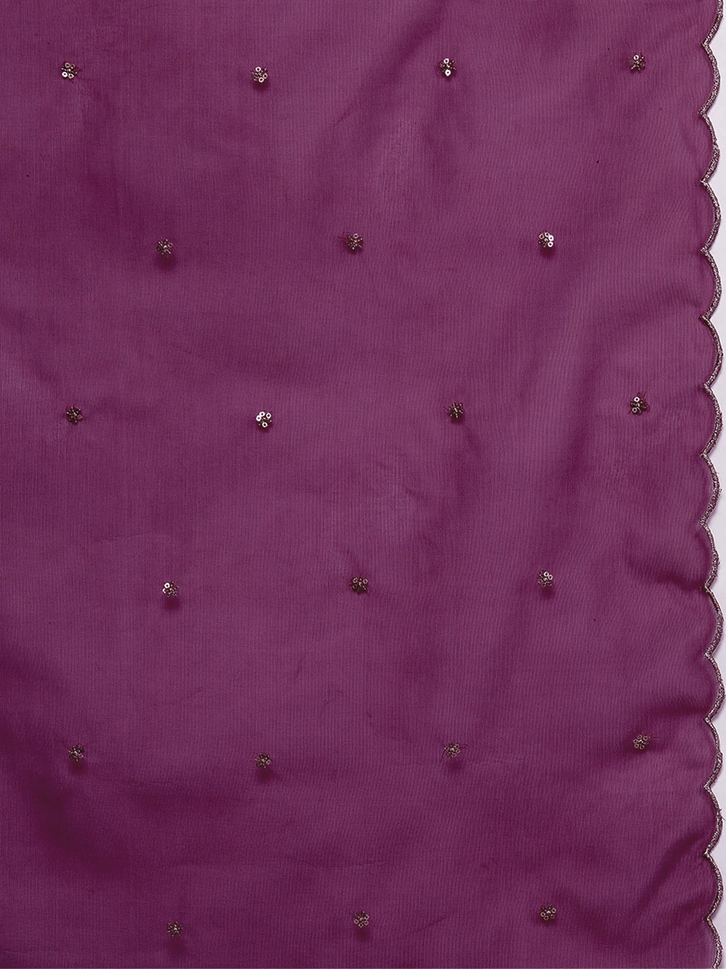 Indo Era Burgundy Embroidered Straight Kurta Trousers With Dupatta set
