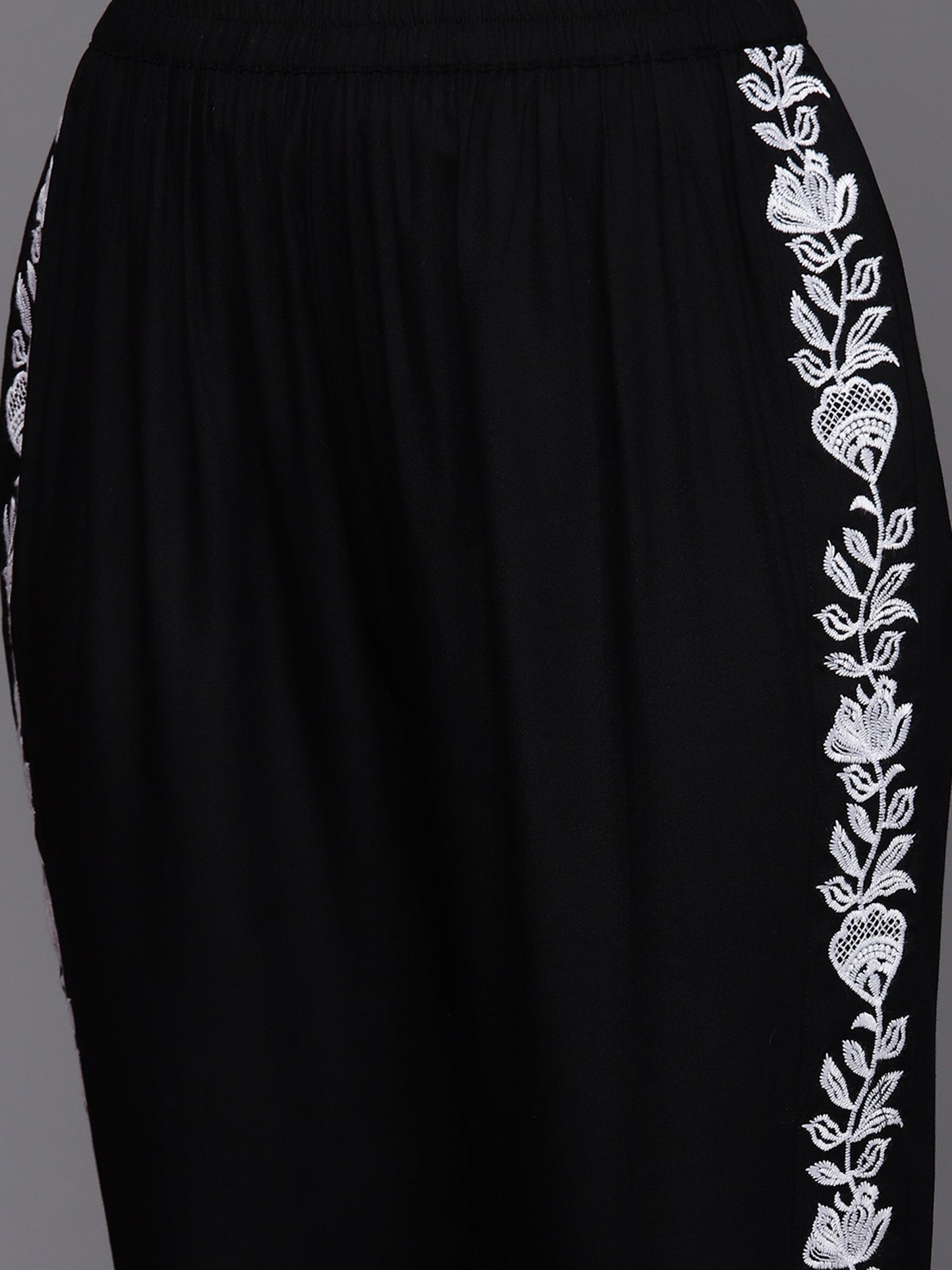 Indo Era Black Embellished Smart Casual Co-Ords Set