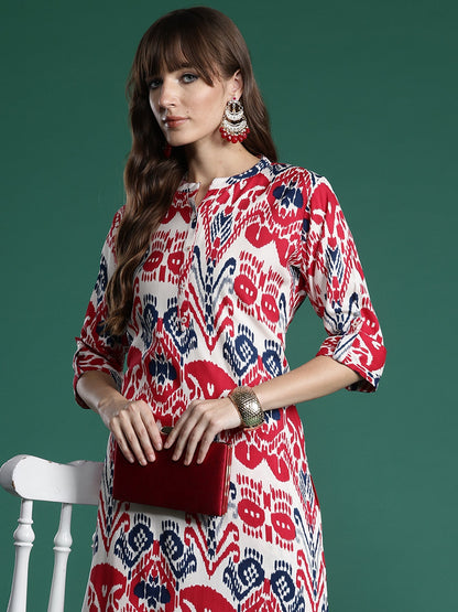 Multi Printed Straight Kurta Palazzos  Set