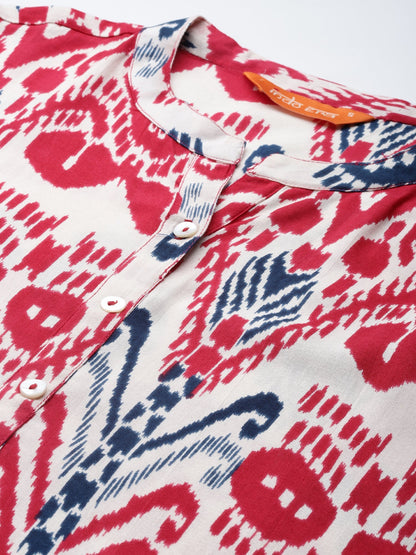 Multi Printed Straight Kurta Palazzos  Set