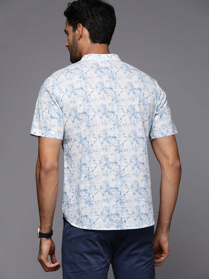 Indo Era Blue Tie-Dye Cotton Straight Kurtas