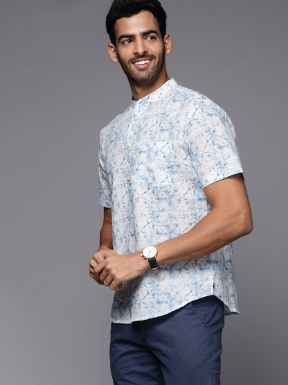 Indo Era Blue Tie-Dye Cotton Straight Kurtas