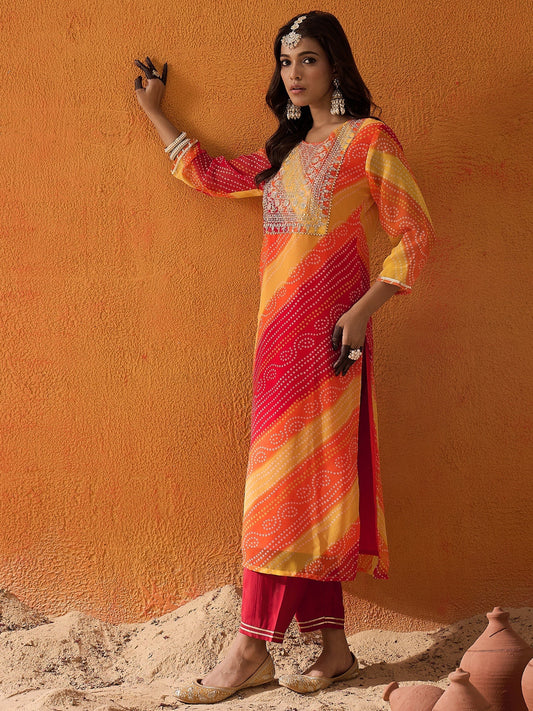 Multi Embroidered Straight Kurtas