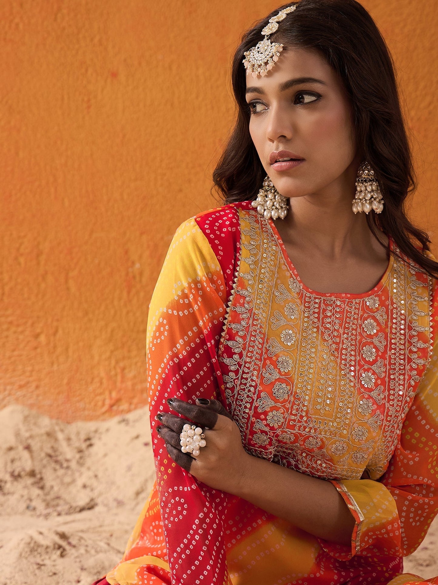 Multi Embroidered Straight Kurtas