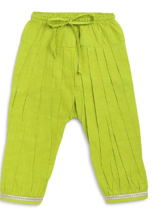 Baby Bandhani Angrakha Ethnic Set - Green